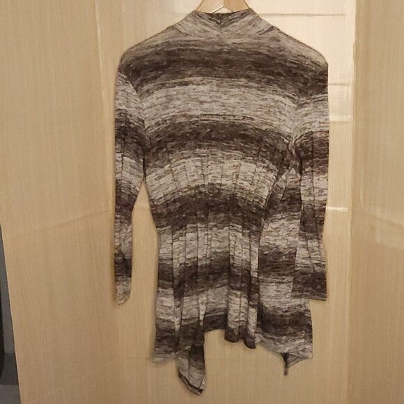 Signature Studio Plus Brown Tan Open Front Cardigan Sweater 1X - Picture 2 of 6